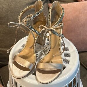 Jewel Badgley Mischka jeweled heels